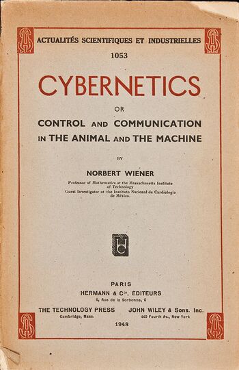 Figure 1.4 : The book “Cybernetics” by Norbert Wiener published in 1948 [ Wie48 ] (left) and the second edition in 1961 [ Wie61 ] (right).