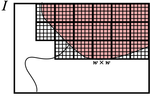 Figure 3.15 : Image patches with a size of w × w w\times w italic_w × italic_w pixels.