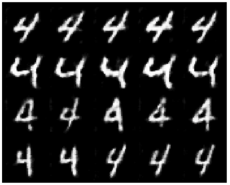 (a) sampled 𝒙 ^ o ​ l ​ d \hat{\bm{x}}_{old} over^ start_ARG bold_italic_x end_ARG start_POSTSUBSCRIPT italic_o italic_l italic_d end_POSTSUBSCRIPT of ‘4’